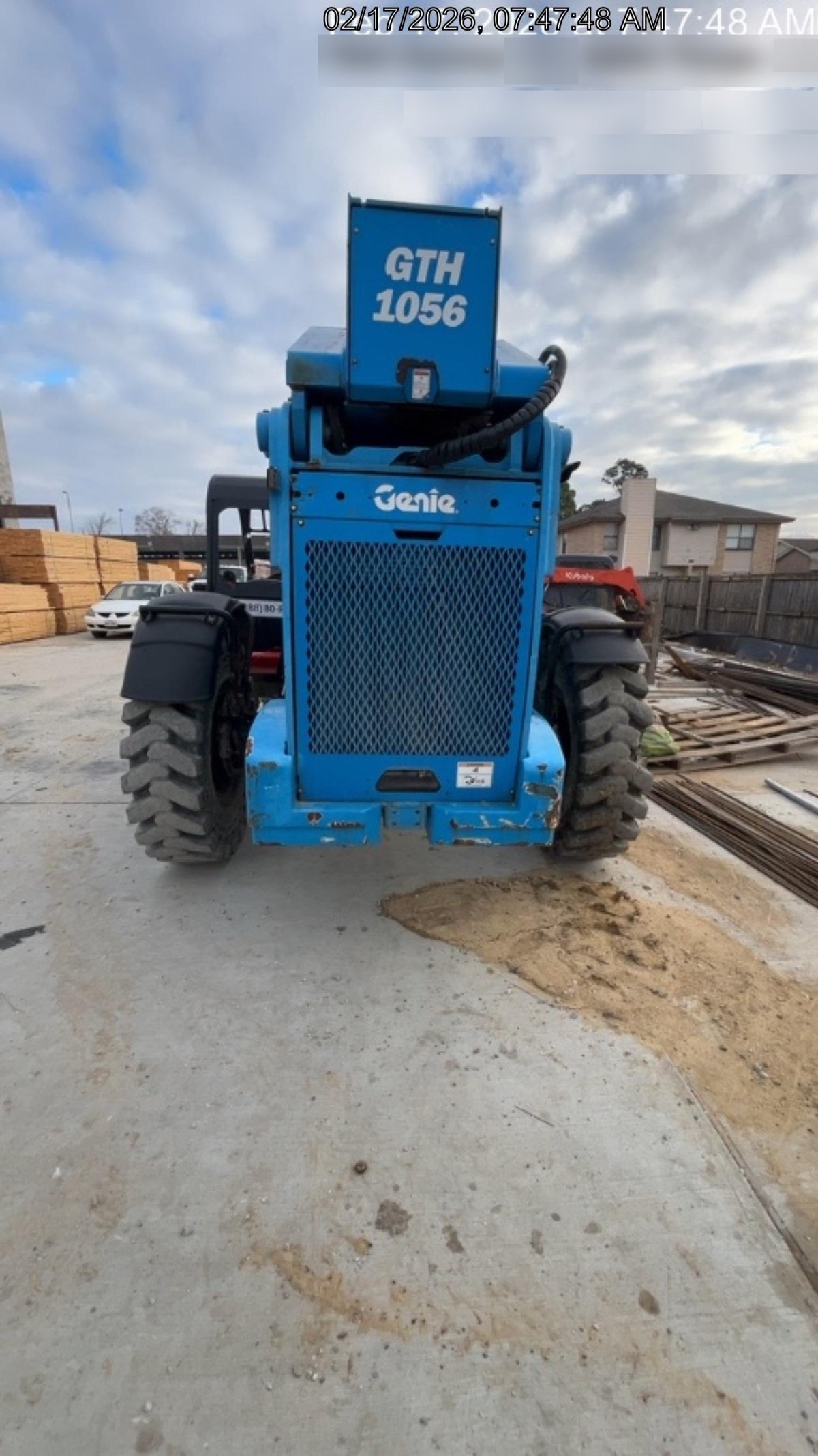 2018 Genie GTH-1056 Genie GTH-1056 w/Open ROPS, Solid Tires, Work Light/Beacon, 60" Carriage and Forks