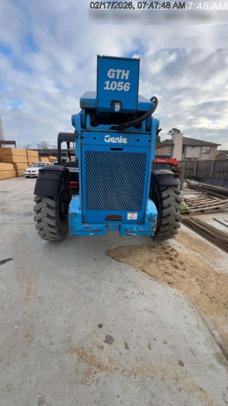 2018 Genie GTH-1056 Genie GTH-1056 w/Open ROPS, Solid Tires, Work Light/Beacon, 60" Carriage and Forks