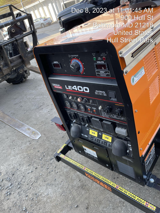 2022 Lincoln Electric LE400 Kubota V1505, Trlr, Cable Rack, Light Kit, ES Decals, T3