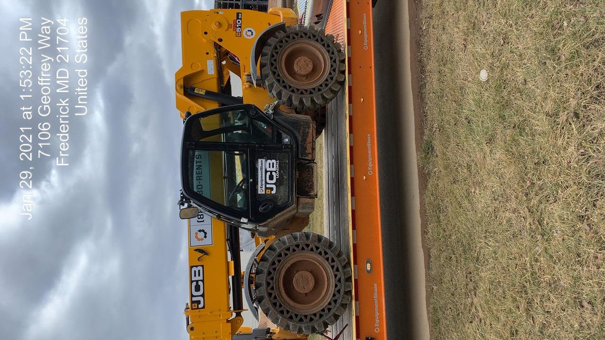 2020 JCB 510-56 Cab/Heat/Air, Solid Tires, Work Lights, Beacon, Aux Hydraulics, Back up Alarm, Lifting Eye, ES Decals