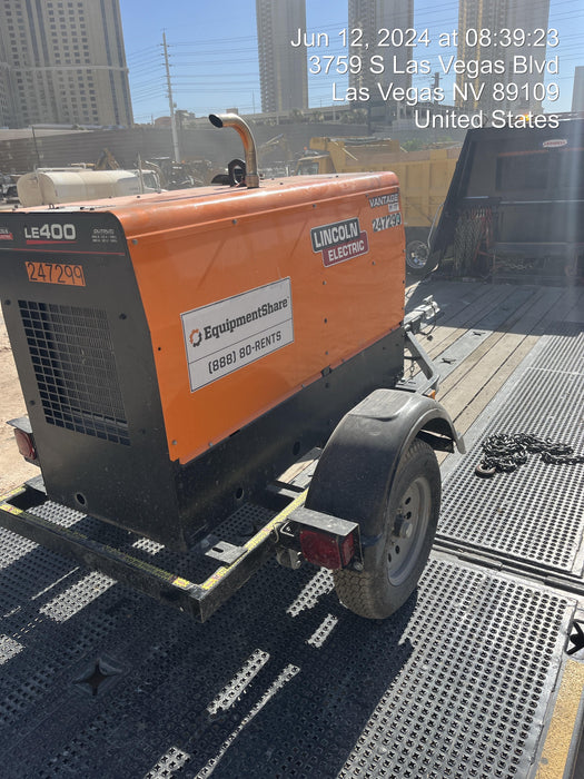 2022 Lincoln Electric LE400 Kubota V1505, Trlr, Cable Rack, Light Kit, ES Decals, T3