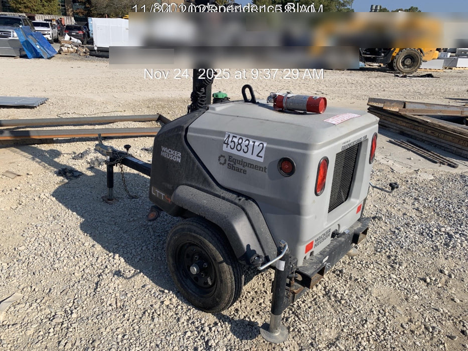 2024 Wacker Neuson LTT4 Diesel, Kohler KDW702, Deep Sea Controller, Auto Start, LED 320W, Bypass Outlet, T3