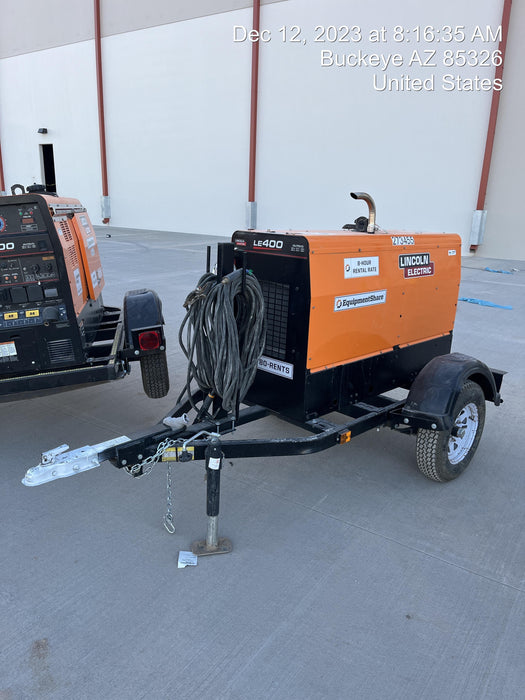 2022 Lincoln Electric LE400 Kubota V1505, Trlr, Cable Rack, Light Kit, ES Decals, T3