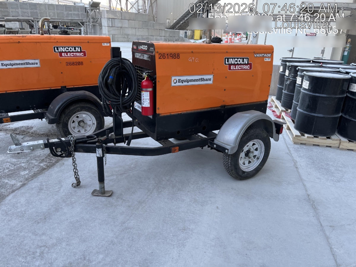 2022 Lincoln Electric LE400 Kubota V1505, Trlr, Cable Rack, Light Kit, ES Decals, T3