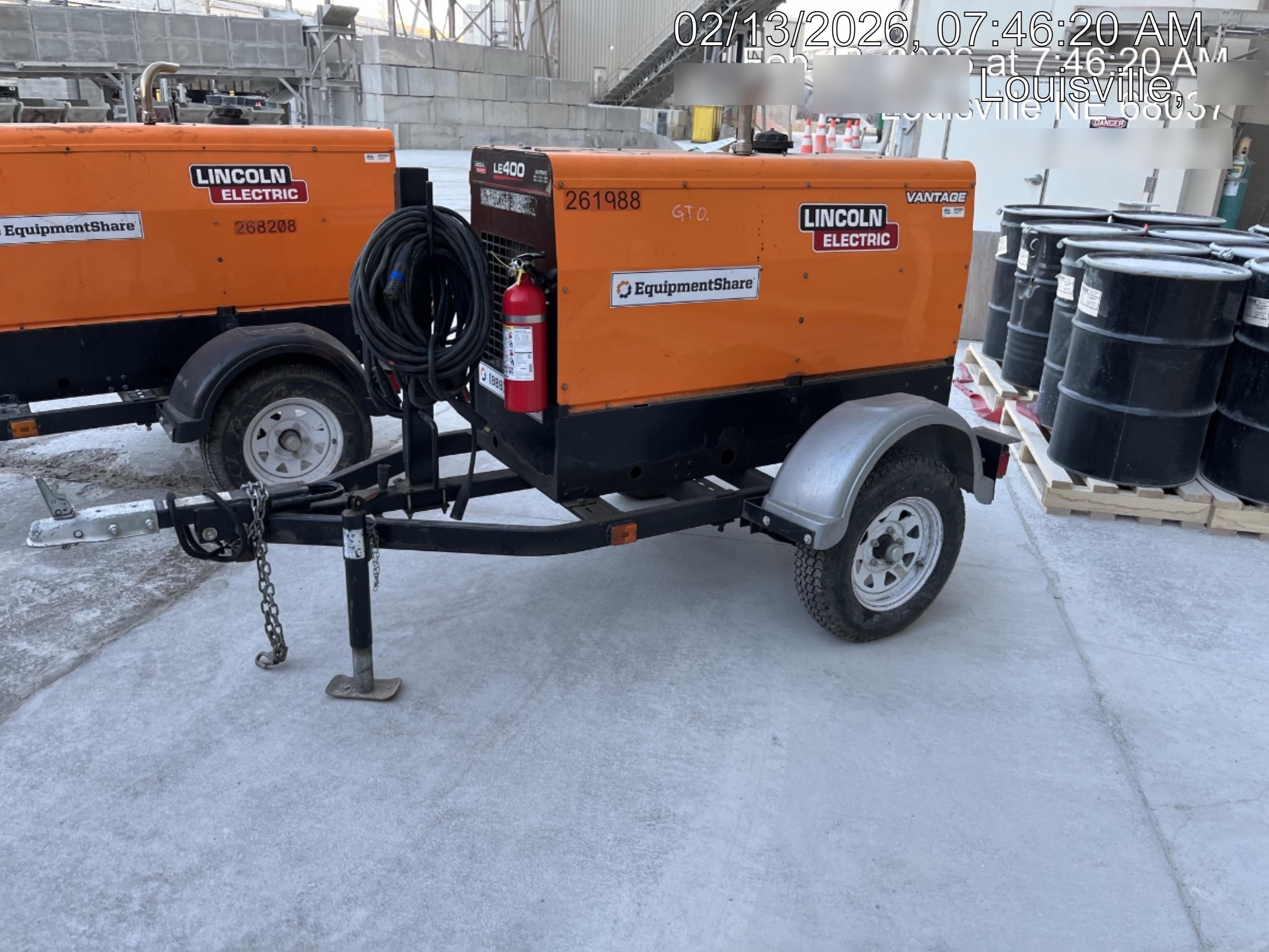 2022 Lincoln Electric LE400 Kubota V1505, Trlr, Cable Rack, Light Kit, ES Decals, T3