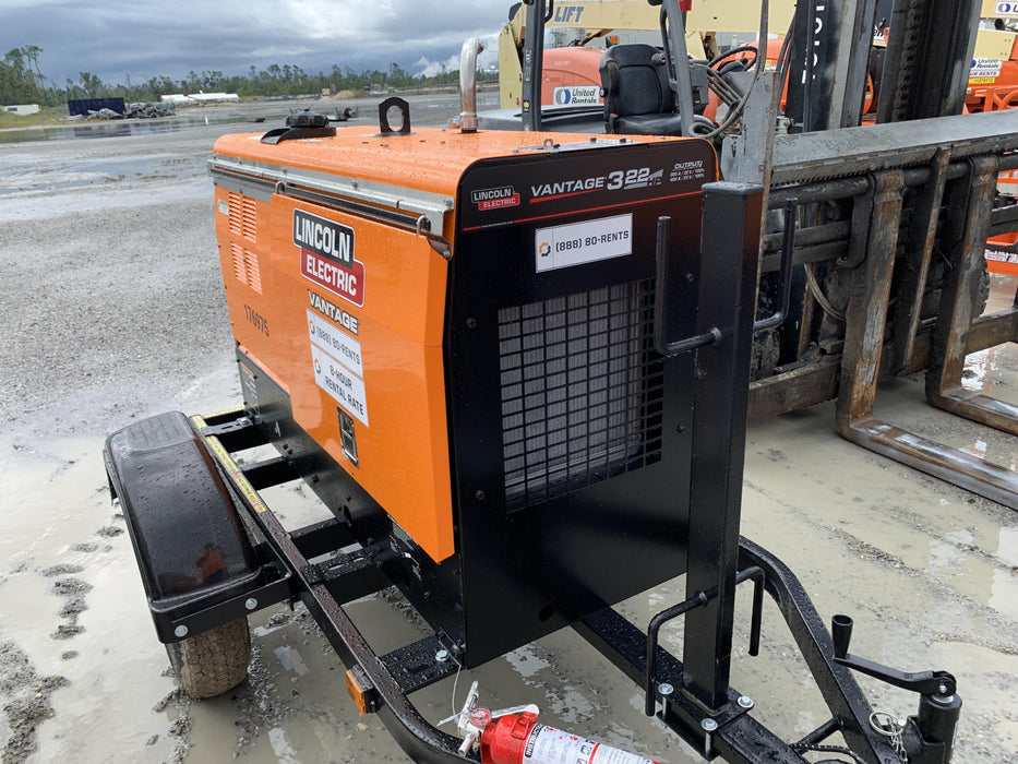 2021 Lincoln Electric Vantage 322 Vantage 322 Ready Pak 3 w/ Decals, ORANGE (includes trailer, cable rack, fender light kit) NO Telematics