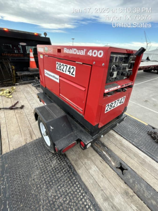 2022 Shindaiwa DGW400MDL Kubota D902 Engine, 23 HP, Dual Op Welder, Wire, Arc, Droop Stick, Tig, and CC Stick Functionality, Simulphase, 3 Phase and 1 Phase Gen Output, Single Axle NB Trlr, Slr Trckl Chrg 12V 12W, Fire Ext