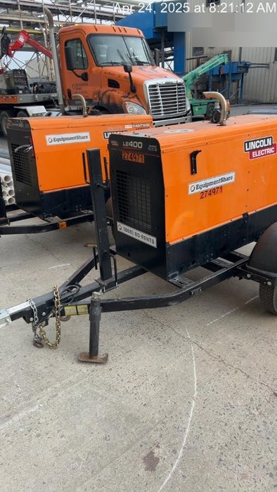 2022 Lincoln Electric LE400 Kubota V1505, Trlr, Cable Rack, Light Kit, ES Decals, T3