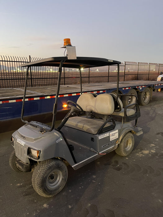 2022 Club Car CA100E Canopy, Fold down Windshield, Beacon, Back up Alarm, All-Trail Trials, HD 8 V Batteries, Trailer Hitch and Ball