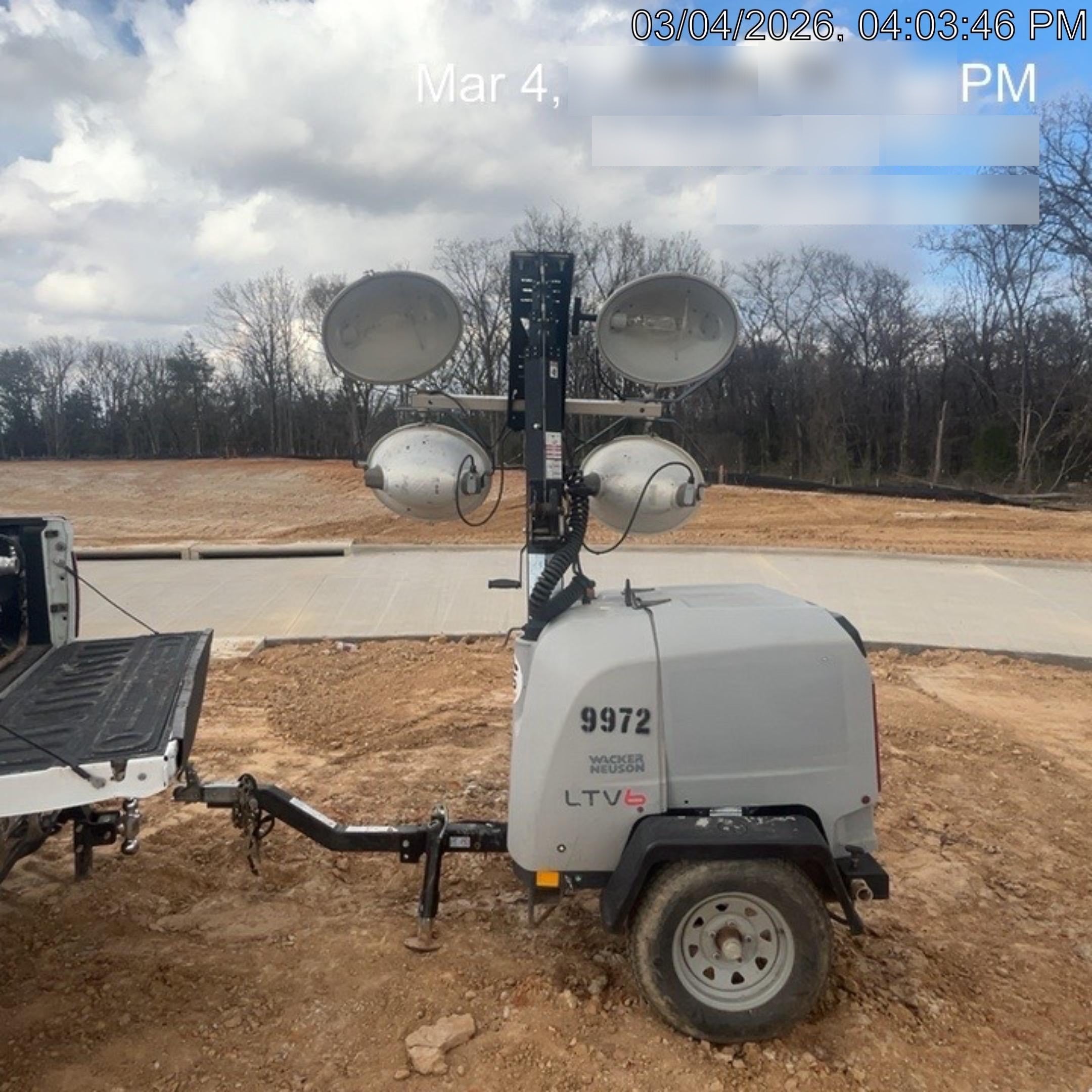 Wacker Neuson LTV6K-MH Wacker Neuson LTV6K Towable Light Tower