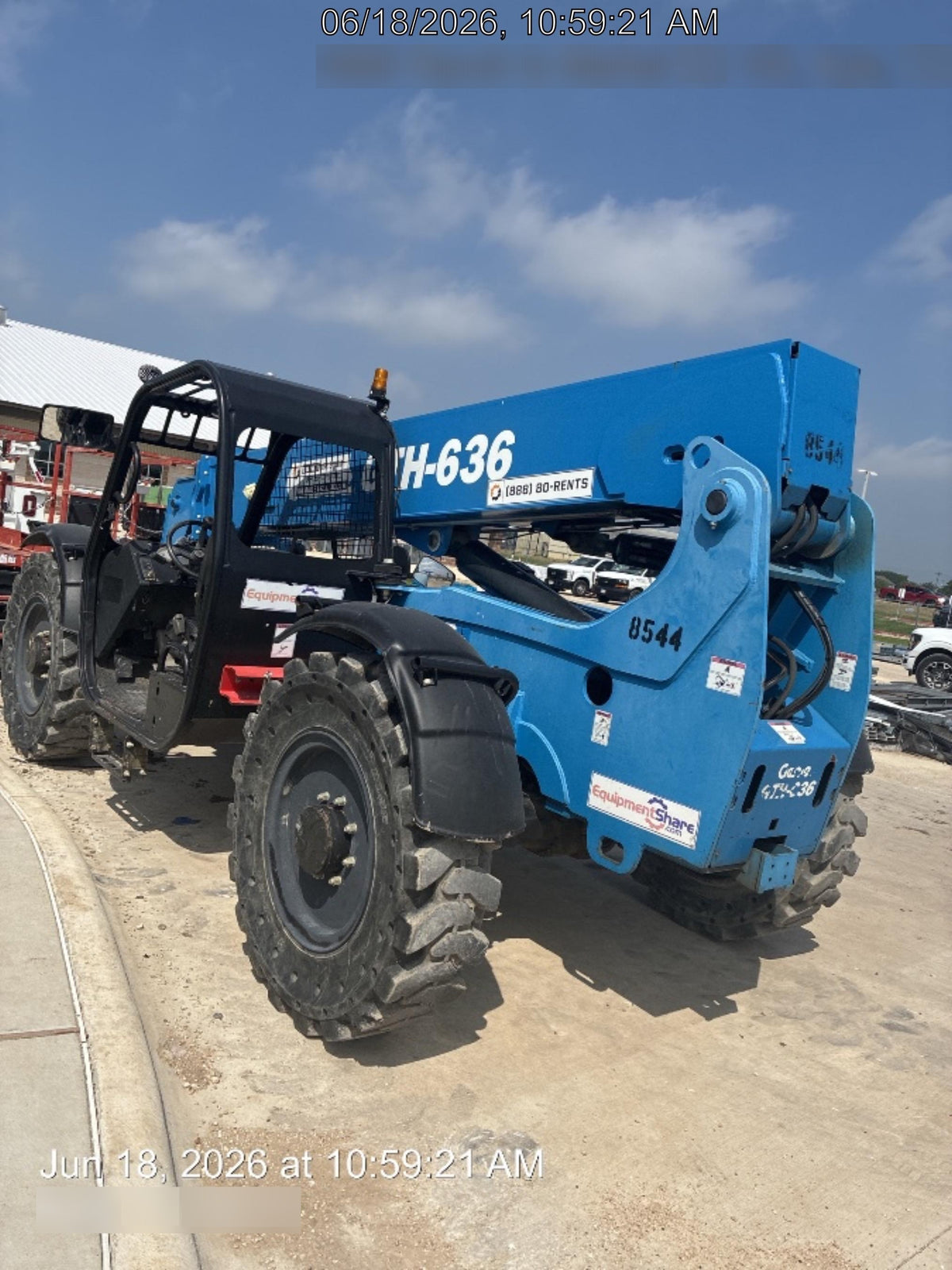 2018 Genie GTH-636 Genie GTH-636 w/Open ROPS, Solid Tires, Work Light/Beacon, 48" Carriage and Forks