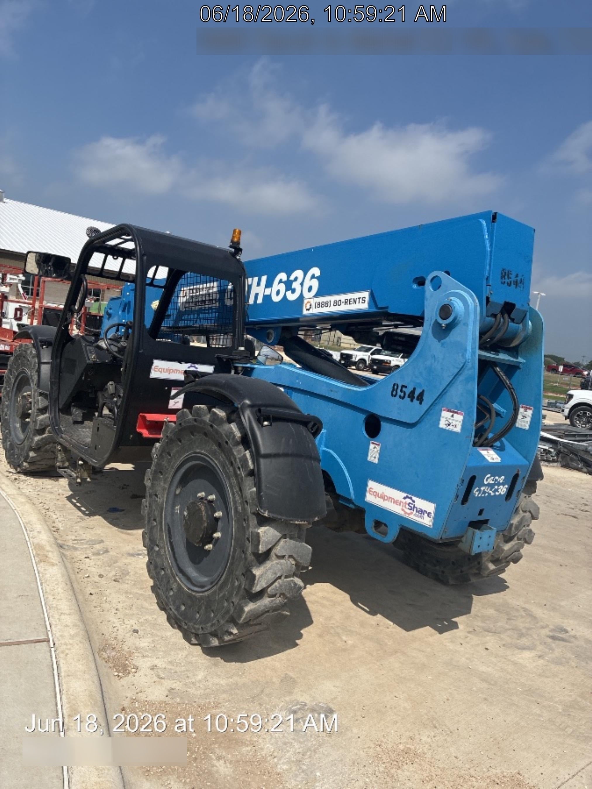 2018 Genie GTH-636 Genie GTH-636 w/Open ROPS, Solid Tires, Work Light/Beacon, 48" Carriage and Forks