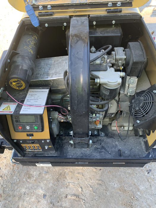 2021 Allmand NLV3GR (4) LED Light Fixture 350W, 23' Vertical Mast, 3kW Prime, Towable, Deep Sea L401, Leveling Jacks, Yanmar T4F 5.8hp