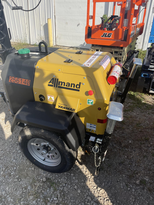 2022 Allmand NLV3GR (4) LED Light Fixture 350W, 23' Vertical Mast, 3kW Prime, Towable, ES Decals, T3