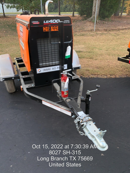 2022 Lincoln Electric LE400 Kubota V1505, Trlr, Cable Rack, Light Kit, ES Decals, T3