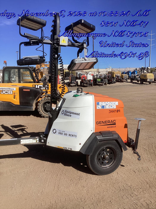 2023 Generac MLT2 Diesel, Flex Switch 120V Input, Powerzone Controller, (4) 320W LED Lights, 4kW Generator, 39.9 Gal Fuel Tank, 2" Ball, T3