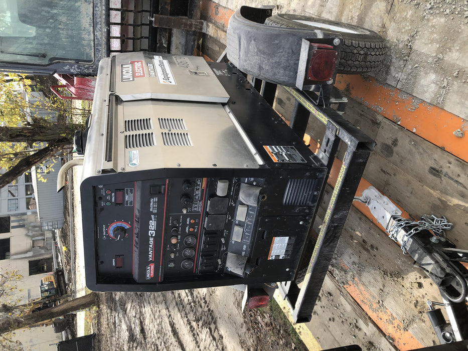 2019 Lincoln Electric Vantage 322 Ready-Pak 3, Two Wheel Trailer, Fender and Light Kit, Cable Rack