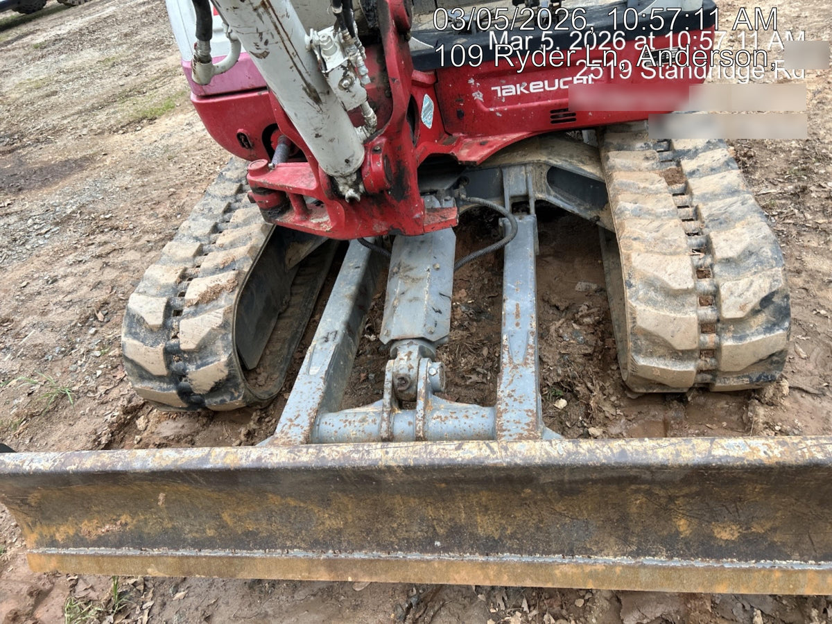 2019 Takeuchi TB260 Canopy, Standard Blade, Auxiliary hydraulics Manual QC, Hydraulic thumb, 12" ,18", 24" Bucket