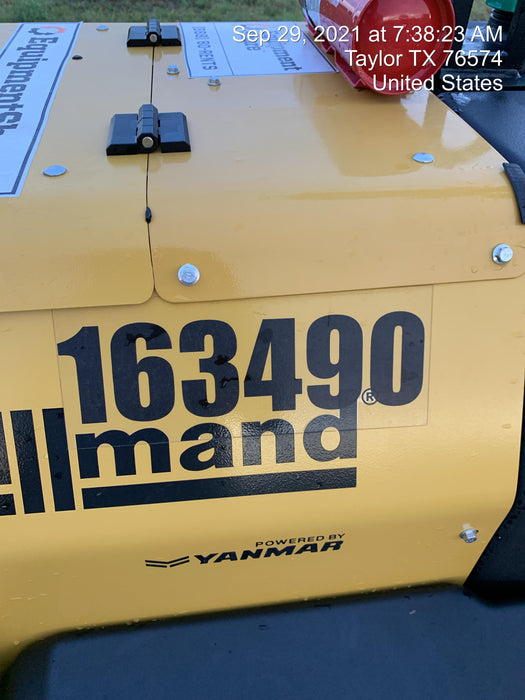 2021 Allmand NLV3GR (4) LED Light Fixture 350W, 23' Vertical Mast, 3kW Prime, Towable, Deep Sea L401, Leveling Jacks, Yanmar T4F 5.8hp