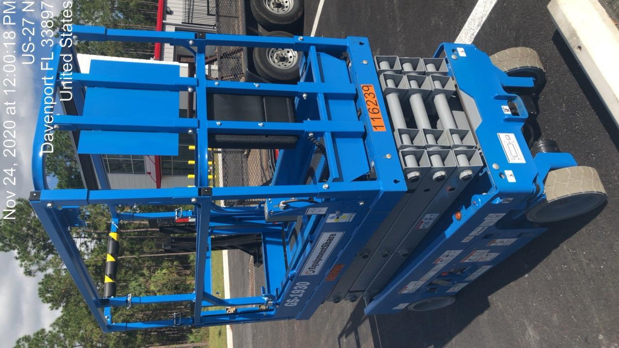 2020 Genie GS-1930 Solid Non Marking Tires, Beacon, Folding rails with half height swing gate