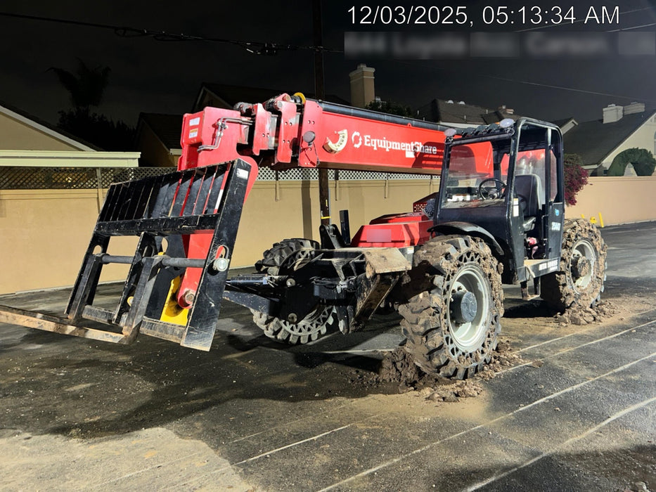 2019 Manitou MTA10055 Canopy, 120 HP, Solid Tires, Work Lights, Lift Hook, Auxiliary Hydraulics 66" Carriage and 60" Forks