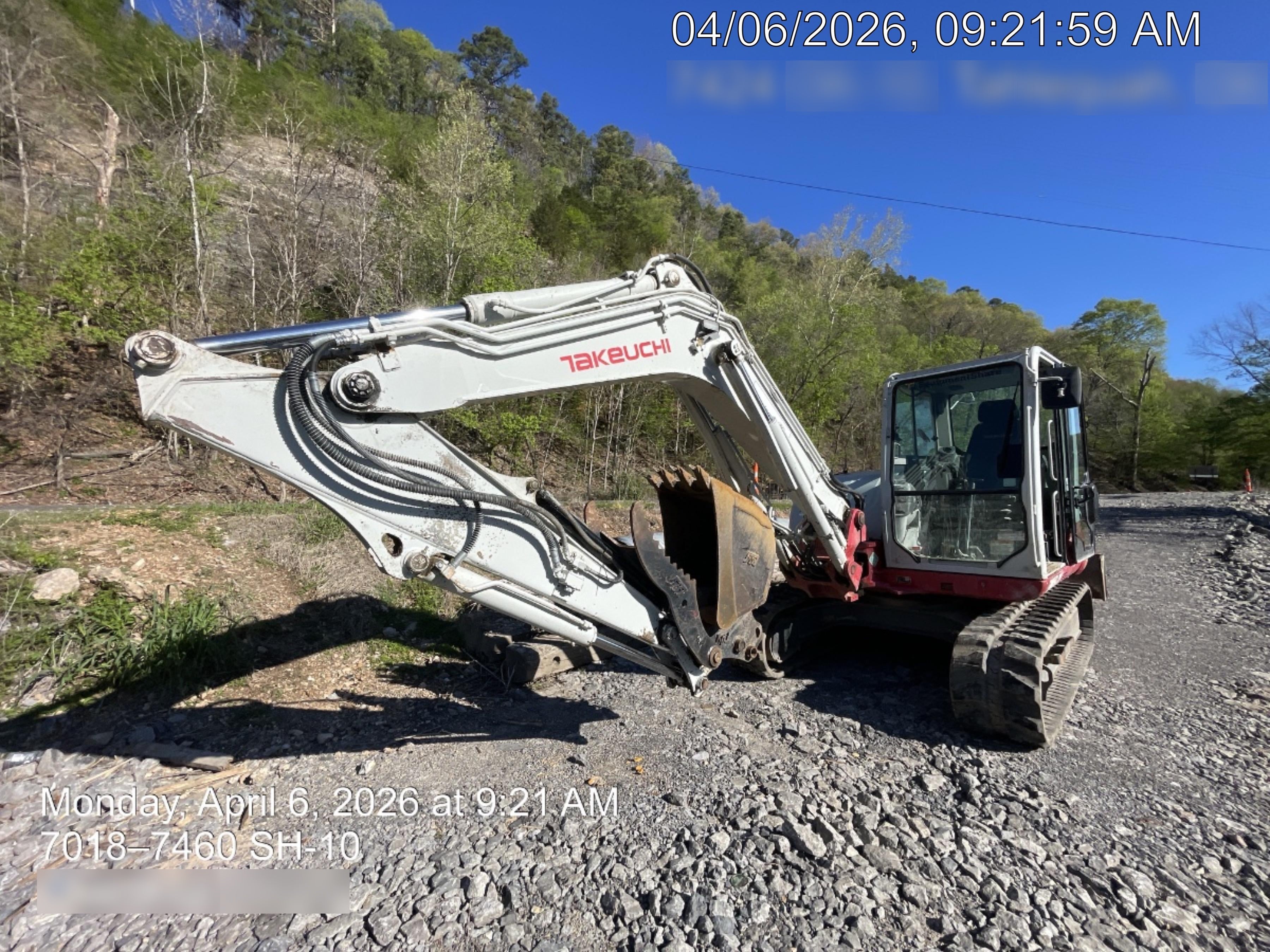 2019 Takeuchi TB290 Cab/Heat/AC Rubber tracks, Dozer blade, Travel alarm, Auxiliary hydraulics w/Manual QC, Hydraulic thumb, 18", 24", and 36" Buckets