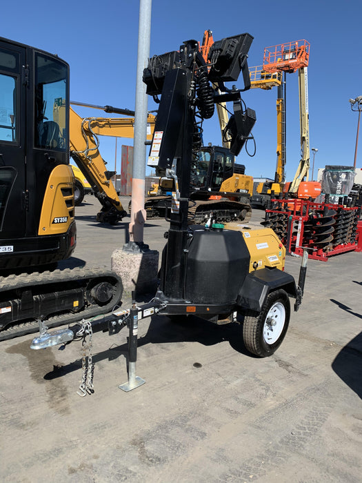 Allmand NLV3GR (4) LED Light Fixture 350W, 23' Vertical Mast, 3kW Prime, Towable, Deep Sea L401, Leveling Jacks, Yanmar T4F 5.8hp