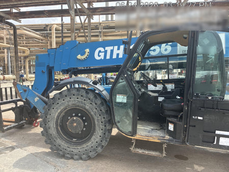 2019 Genie GTH-1056 Cab/Heat/AC, Solid RT Tires, LED Work Lights, Beacon 60" QA Carriage, 60" Forks