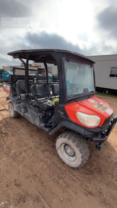 Kubota RTV-X1140W-H 4wd Utility Cart, LED Strobe, Windshield Tempered Glass, Pastic Canopy, Wire Harness Kit, Backup Alarm