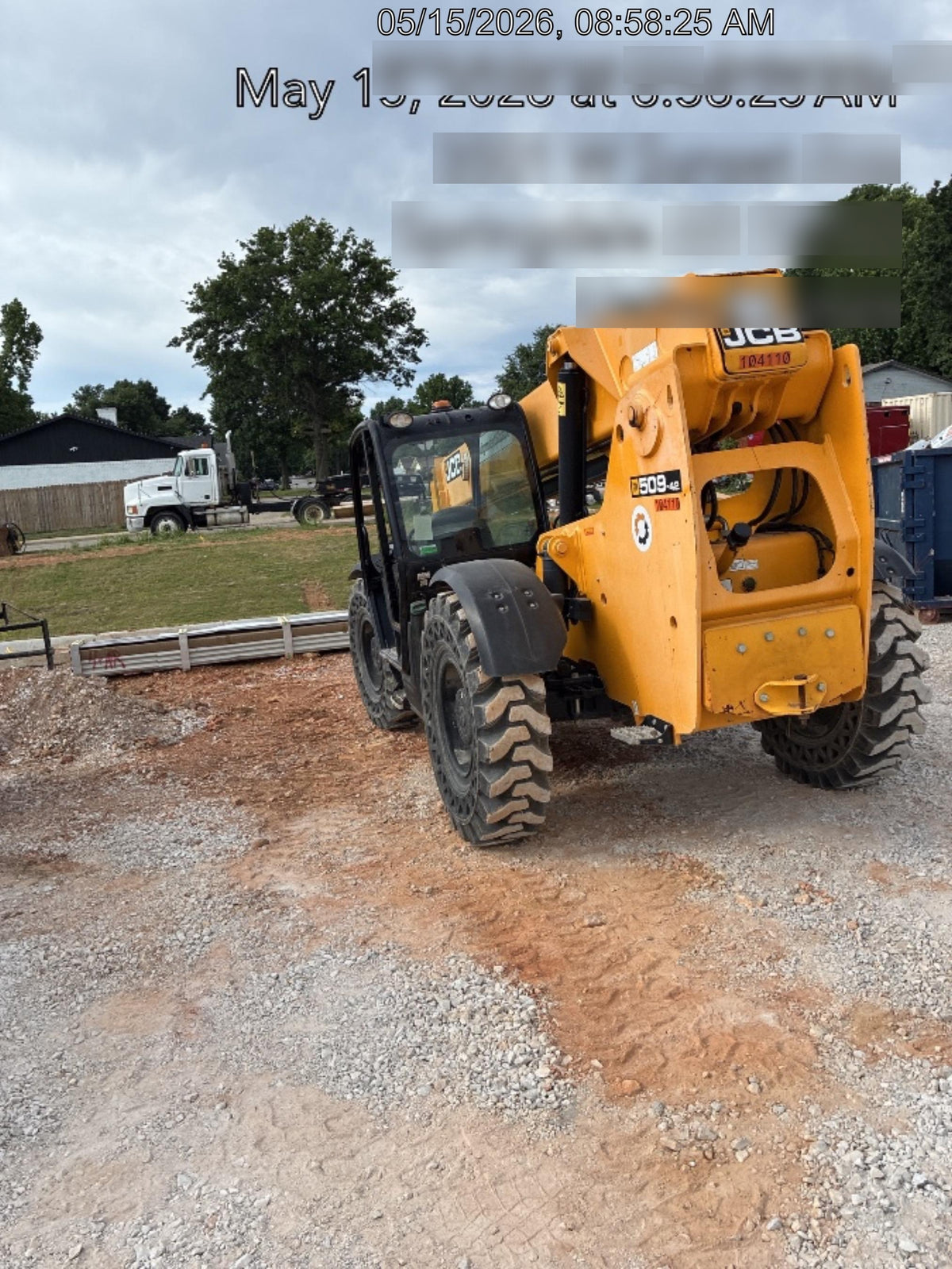 2020 JCB 509-42 Canopy, Solid Tires, Work Lights, Beacon, Aux Hydraulics, Back up Alarm, Lifting Eye, ES Decals