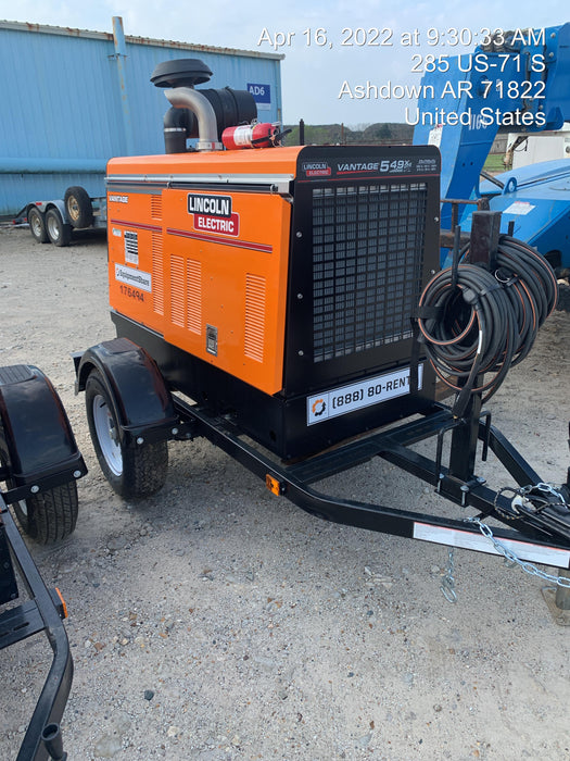 2021 Lincoln Electric Vantage 549X Ready Pak 3, ORANGE (includes trailer, cable rack, fender light kit)