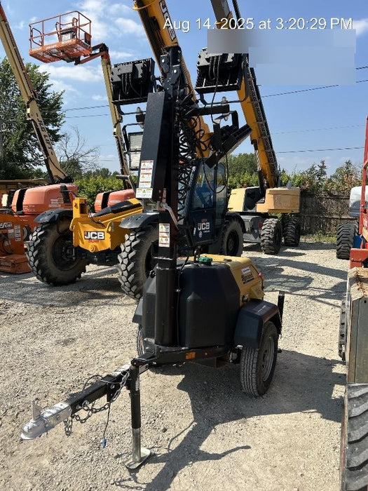 2022 Allmand NLV3GR (4) LED Light Fixture 350W, 23' Vertical Mast, 3kW Prime, Towable, Deep Sea L401, Leveling Jacks, Yanmar T4F 5.8hp