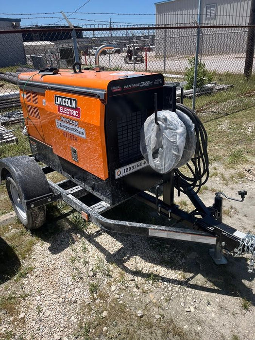 2024 Lincoln Electric Vantage 322 Welder Ready-Pak 3, Two wheel trailer, Fender and Light kit, Cable Rack, Orange