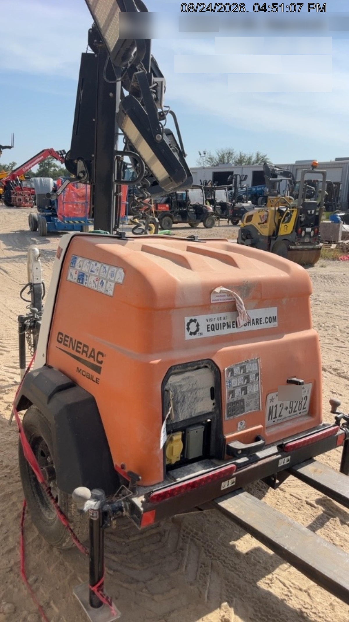 2023 Generac MLT2 Diesel, Flex Switch 120V Input, Powerzone Controller, 
(4) 320W LED Lights, 4kW Generator, 39.9 Gal Fuel Tank, 2" Ball, T3