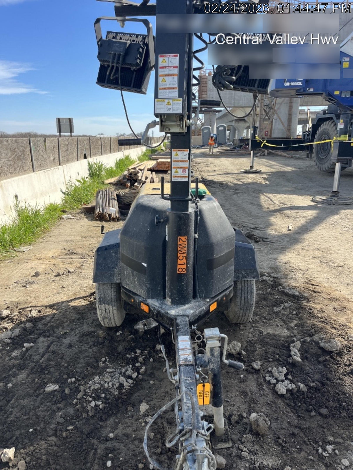 2022 Allmand NLV3GR (4) LED Light Fixture 350W, 23' Vertical Mast, 3kW Prime, Towable, Deep Sea L401, Leveling Jacks, Yanmar T4F 5.8hp