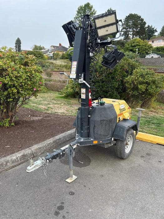 2020 Allmand NLV3GR (4) LED Light Fixture 350W, 23' Vertical Mast, 3kW Prime, Towable, Deep Sea L401, Leveling Jacks, Yanmar T4F 5.8hp