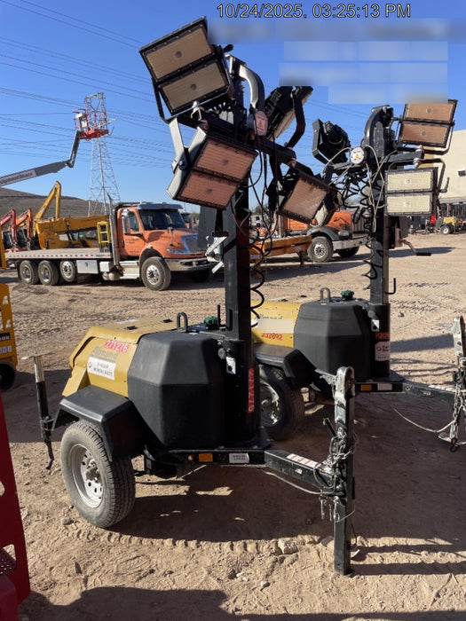 2022 Allmand NLV3GR (4) LED Light Fixture 350W, 23' Vertical Mast, 3kW Prime, Towable, ES Decals, T3