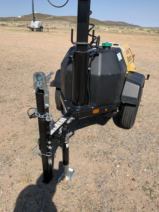 2022 Allmand NLV3GR (4) LED Light Fixture 350W, 23' Vertical Mast, 3kW Prime, Towable, ES Decals, T3