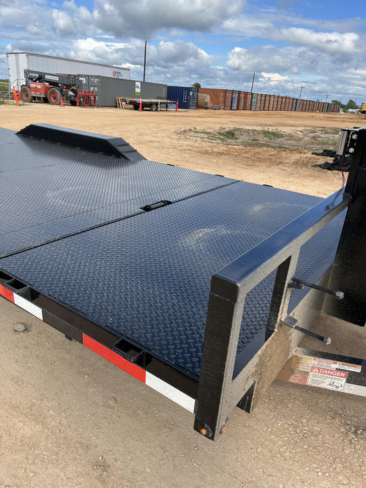 2024 TEXAS PRIDE TRAILERS 21' Lowboy Gravity Tilt Bed 14K Bumper Pull Trailer