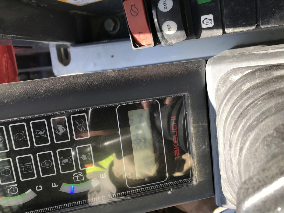 2019 Takeuchi TL8W Canopy, 15" Wide Rubber Tracks, Back-up Alarm, Front & Rear Working Lights, Auxiliary Hydraulics, Two-Speed Travel, Electronic Monitoring System w/76" HD Dirt Bucket with 8 Teeth, 20.3 cubic feet Capacity