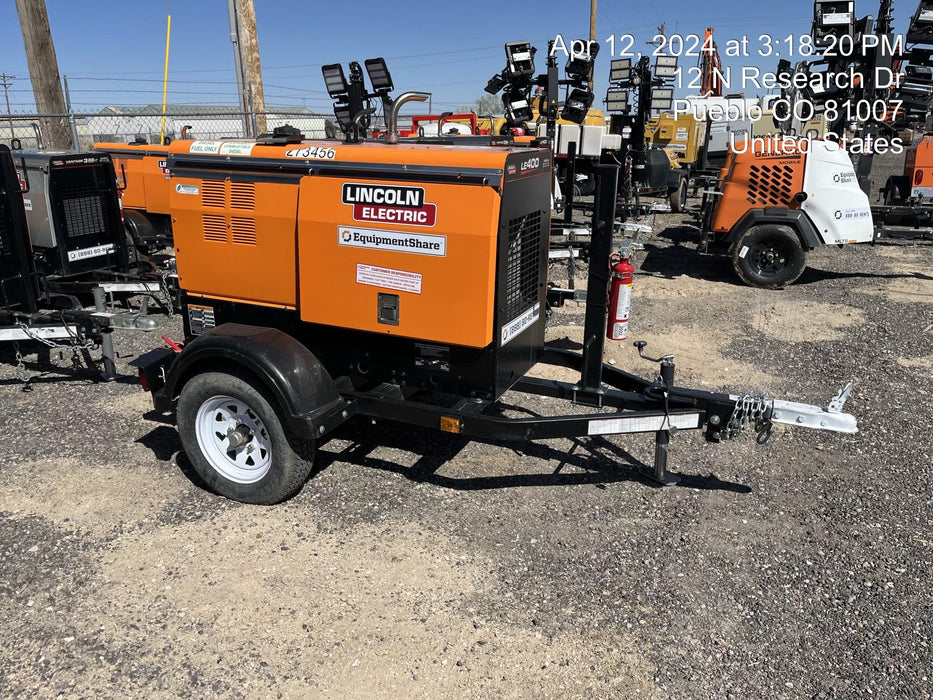 2022 Lincoln Electric LE400 Kubota V1505, Trlr, Cable Rack, Light Kit, ES Decals, T3