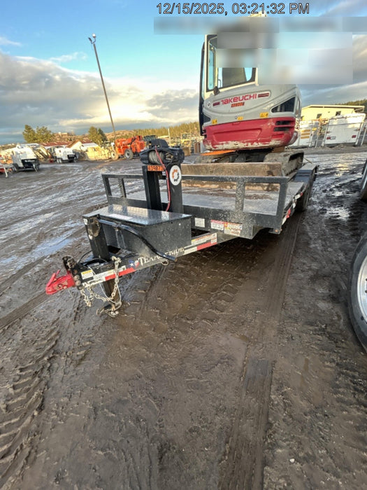 2024 TEXAS PRIDE TRAILERS 21' Lowboy Gravity Tilt Bed 14K Bumper Pull Trailer