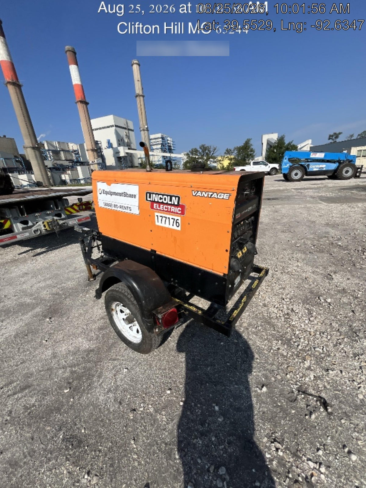 2021 Lincoln Electric Vantage 322 Vantage 322 Ready Pak 3 w/ Decals, ORANGE (includes trailer, cable rack, fender light kit) NO Telematics