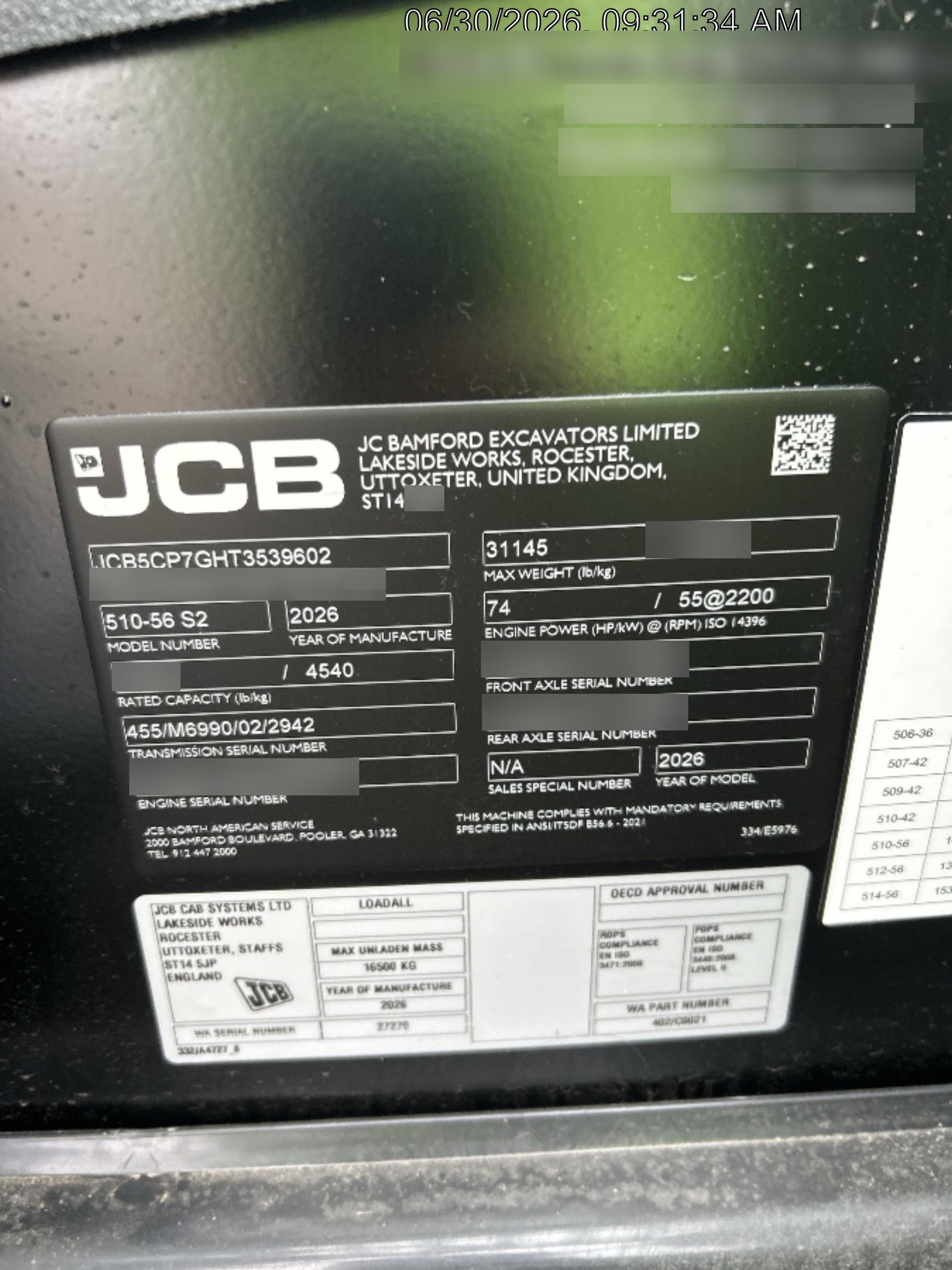 2026 JCB 510-56