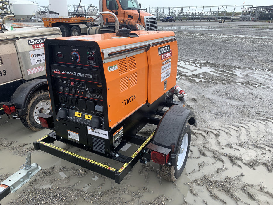 2021 Lincoln Electric Vantage 322 Vantage 322 Ready Pak 3 w/ Decals, ORANGE (includes trailer, cable rack, fender light kit) NO Telematics