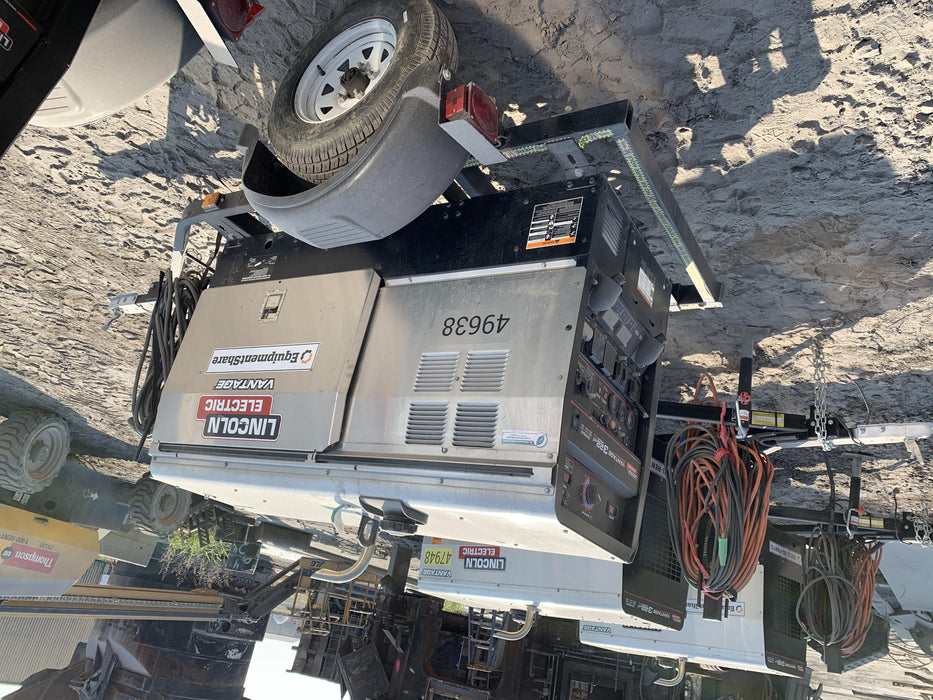 2019 Lincoln Electric Vantage 322 Ready-Pak 3, Two Wheel Trailer, Fender and Light Kit, Cable Rack