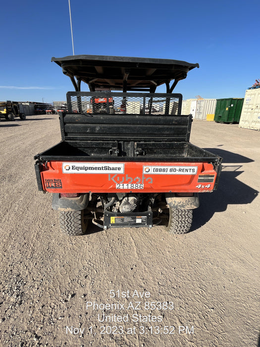 2022 Kubota RTV-X1140W-H Plastic Canopy, Windshield Acrylic Clear, LED Strobe Light, Wire Harness Kit, Back up Alarm