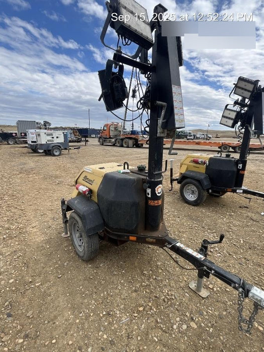 2022 Allmand NLV3GR (4) LED Light Fixture 350W, 23' Vertical Mast, 3kW Prime, Towable, ES Decals, T3