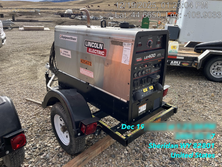 2024 Lincoln Electric LE400 Kubota V1505, Trlr, Cable Rack, Light Kit, ES Decals, T3