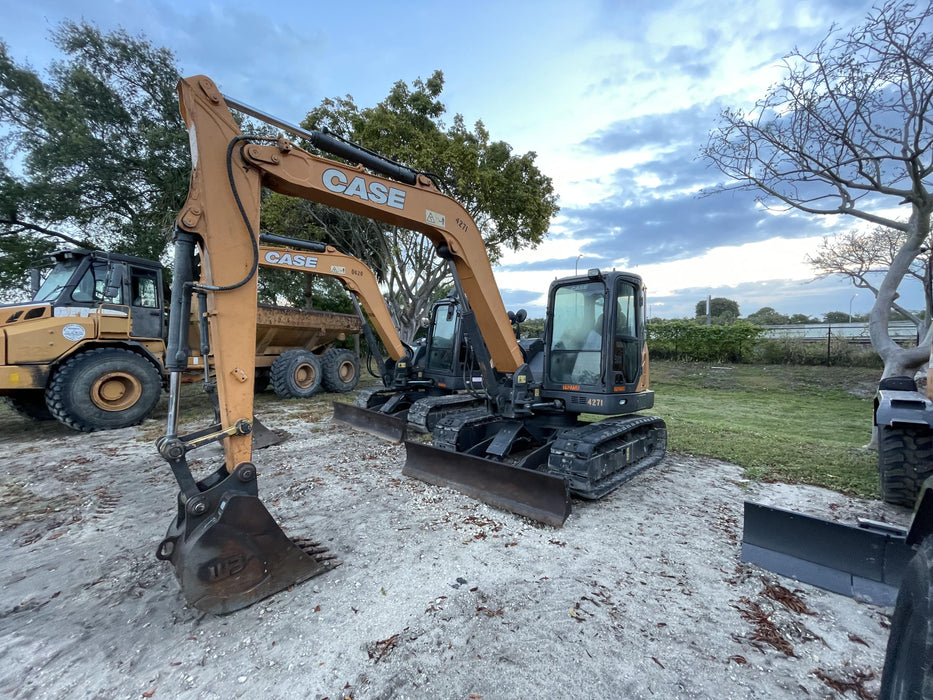 2018 Case CX80C CLOSED CAB, A/C, RUBBER TRACKS PADS, 7'-2" ARM